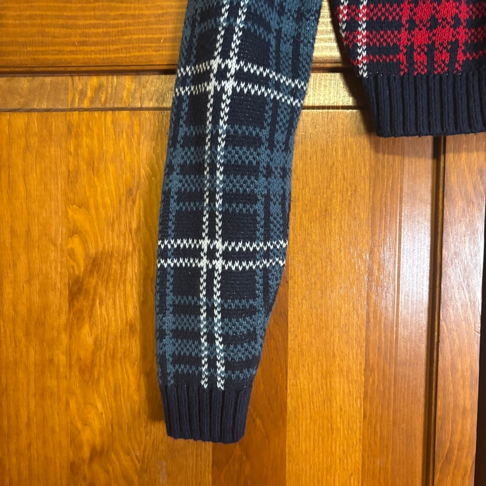 Hollister Cropped Plaid Button-Up Cardigan Sweater Y2K Academia Grunge Small - Picture 3 of 11